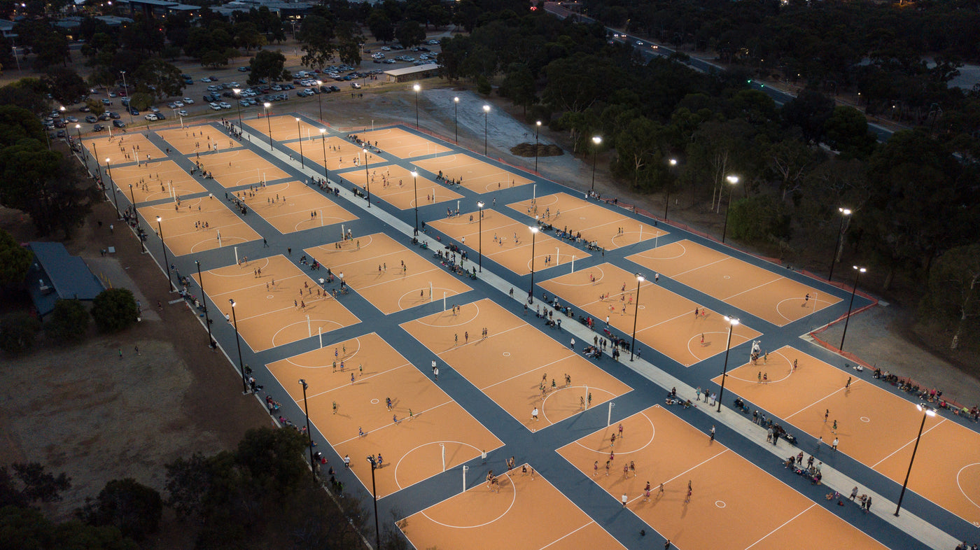 Park 22 Netball Courts - Tuff Group, Australia’s leading commercial acrylic sports & synthetic grass specialists. 