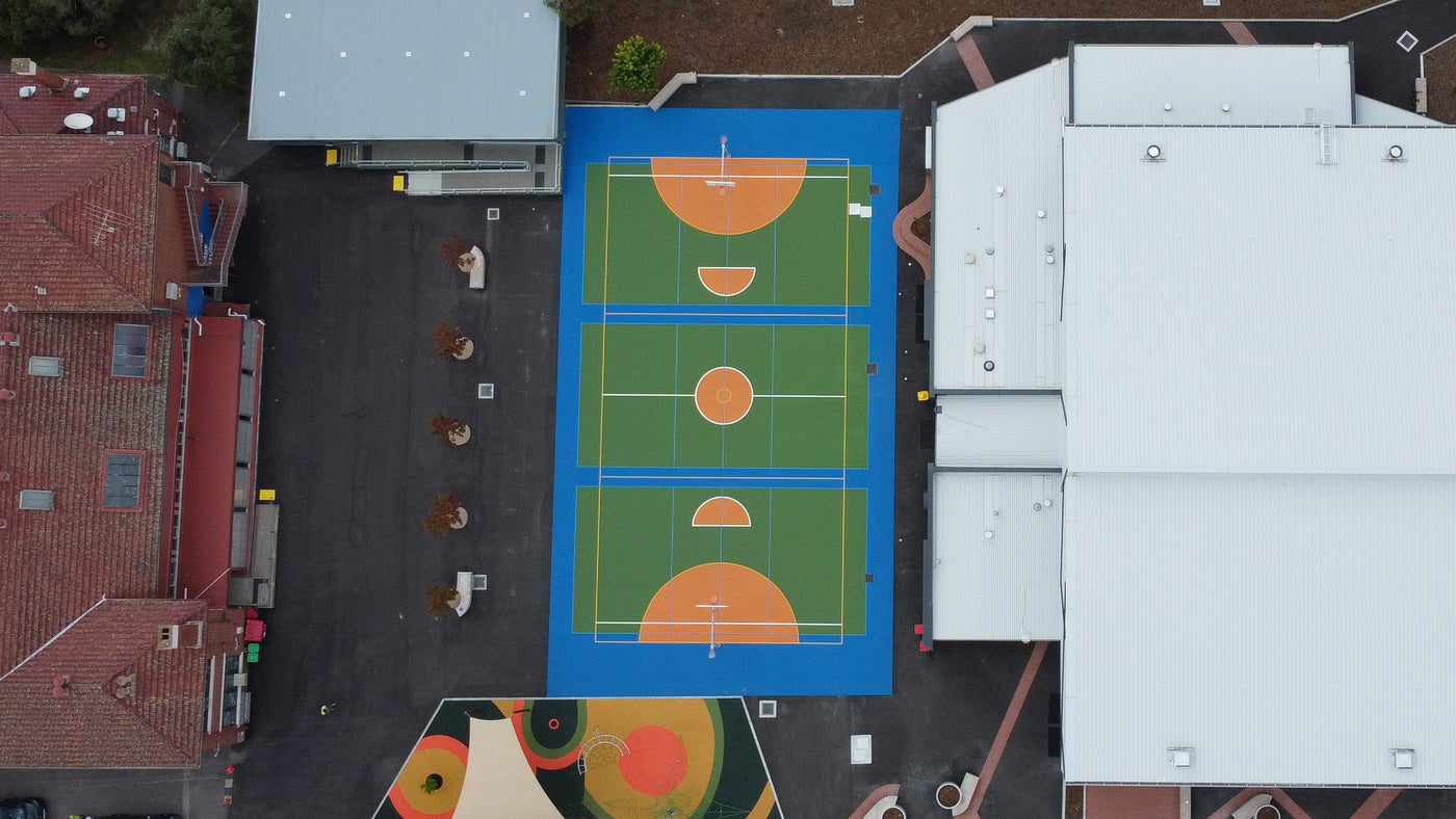 Glenhuntly Primary School - Tuff Group, Australia’s leading outdoor playground & education acrylic hardcourts sports specialists 