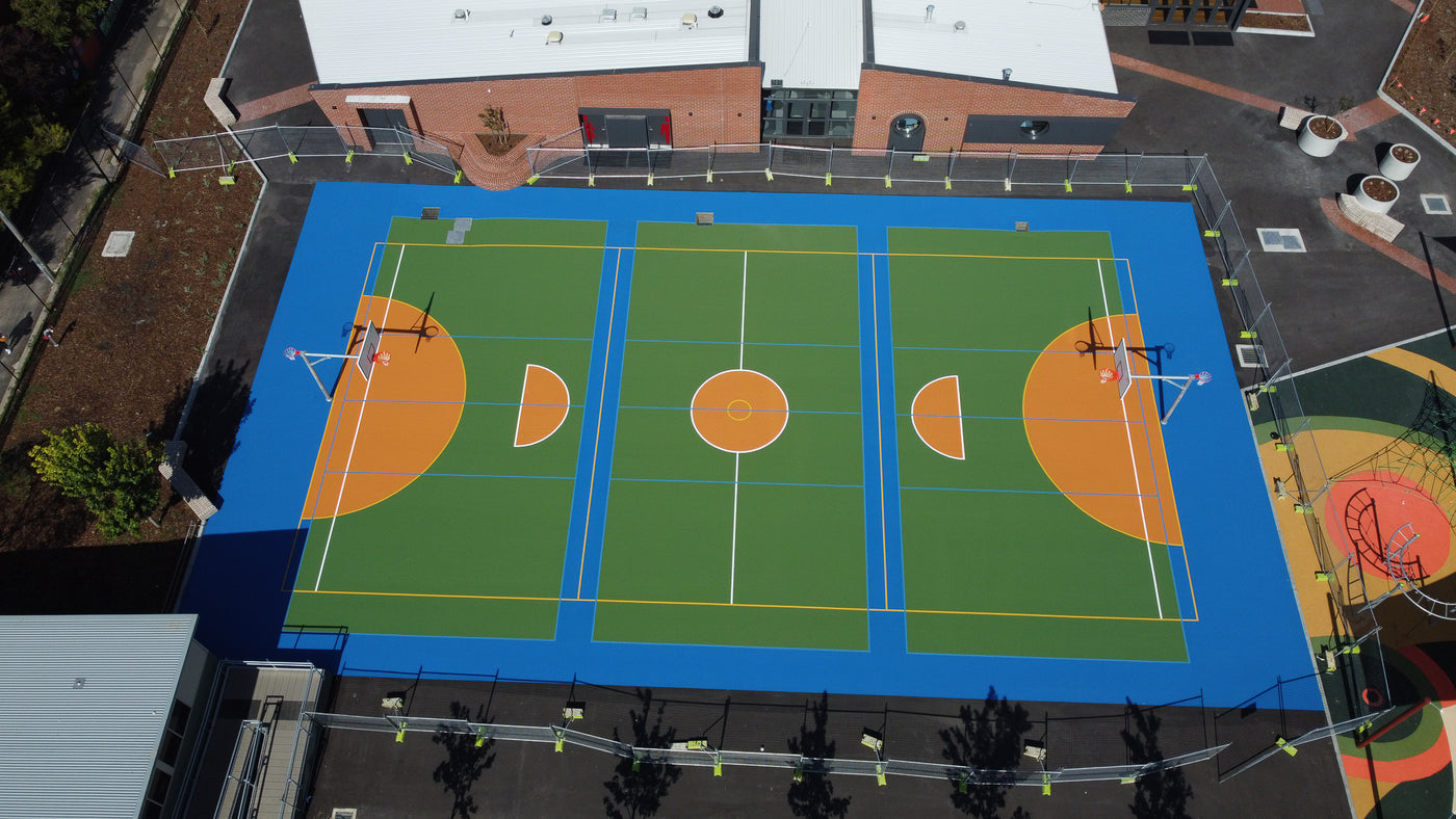 Glenhuntly Primary School - Tuff Group, Australia’s leading outdoor playground & education acrylic hardcourts sports specialists